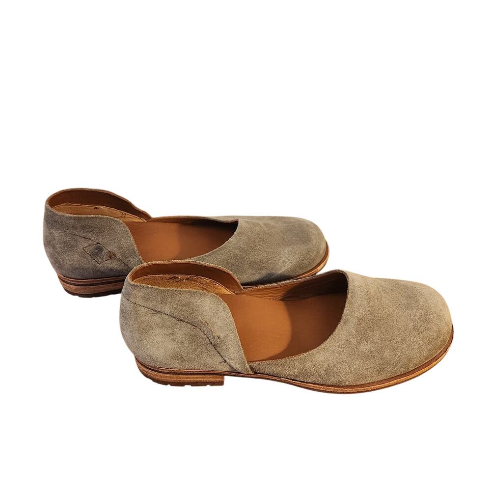 Kork-Ease Gray Suede Bellota D'Orsay Comfort Flats Size 8 - Picture 2 of 5